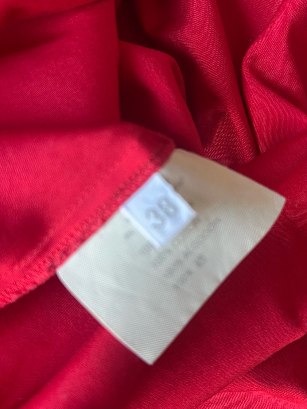 Miu Miu Vibrant Red Button-Down Long Sleeve Shirt - Picture 8 of 9